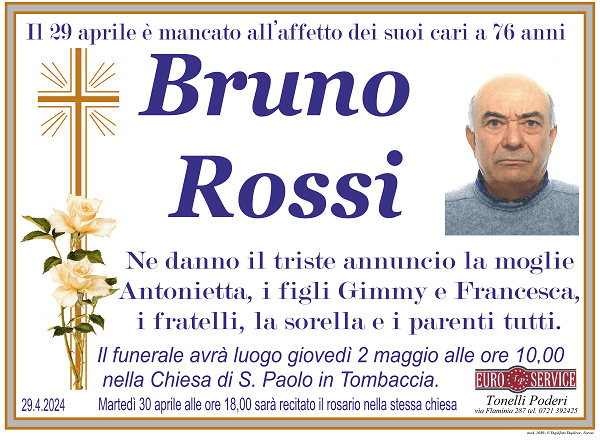 Necrologio di Bruno Rossi
