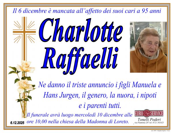 Necrologio di Charlotte Raffaelli