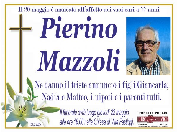 manifesto funebre di Pierino Mazzoli