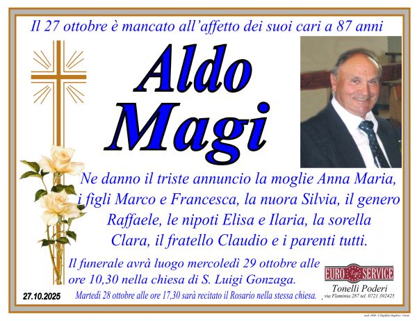 Necrologio di Aldo Magi