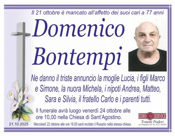 Necrologio di Domenico Bontempi