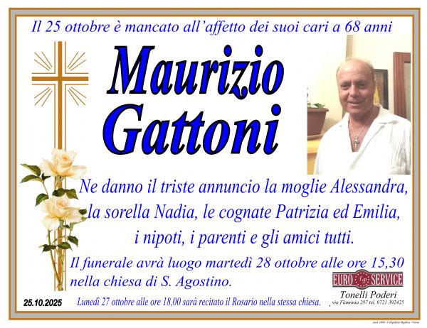 Necrologio di Maurizio Gattoni