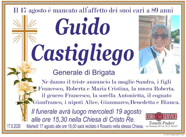 Necrologio di Guido Castigliego