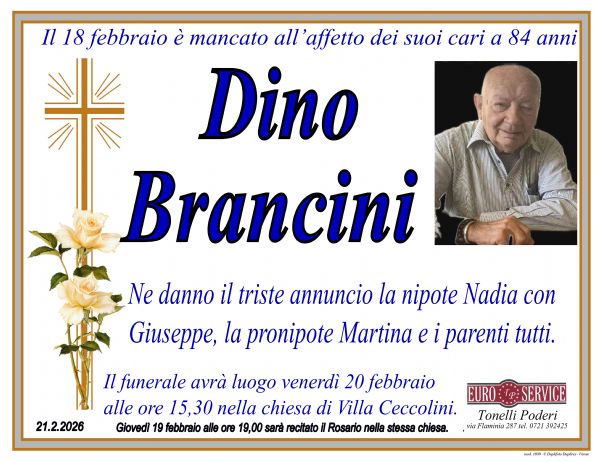 Necrologio di Dino Brancini