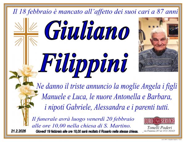 Necrologio di Giuliano Filippini