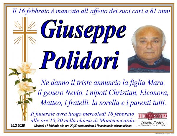 Necrologio di Giuseppe Polidori