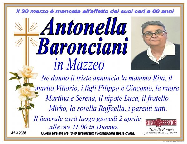 Necrologio di Antonella Baronciani