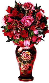 fiori vaso rosso1